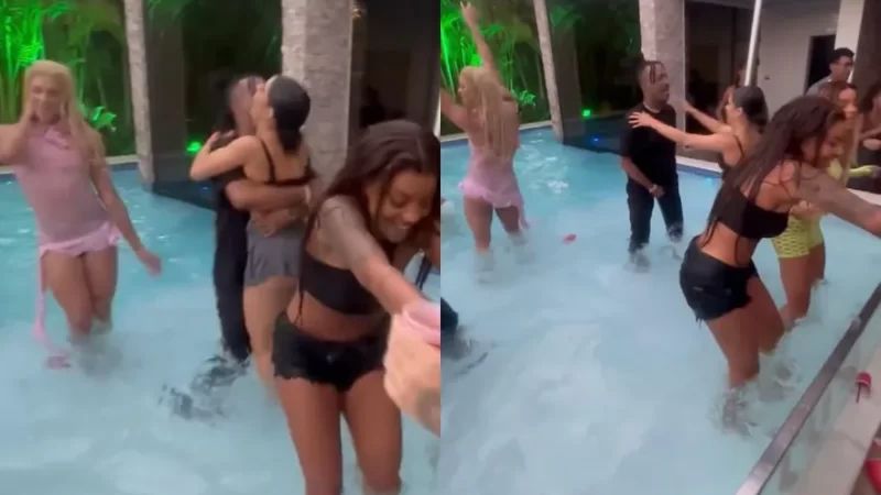 Festa de Ludmilla tem famosos pulando de roupa na piscina após Prêmio Multishow