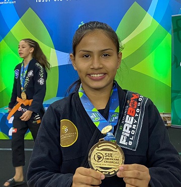 A amazonense Isabely Luana Lopes conquista título mundial de jiu-jítsu em São Paulo