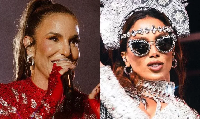 Anitta faz participação no trio de Ivete Sangalo na abertura do carnaval de Salvador