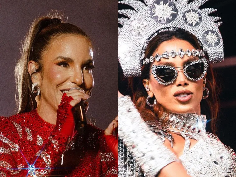 Anitta faz participação no trio de Ivete Sangalo na abertura do carnaval de Salvador